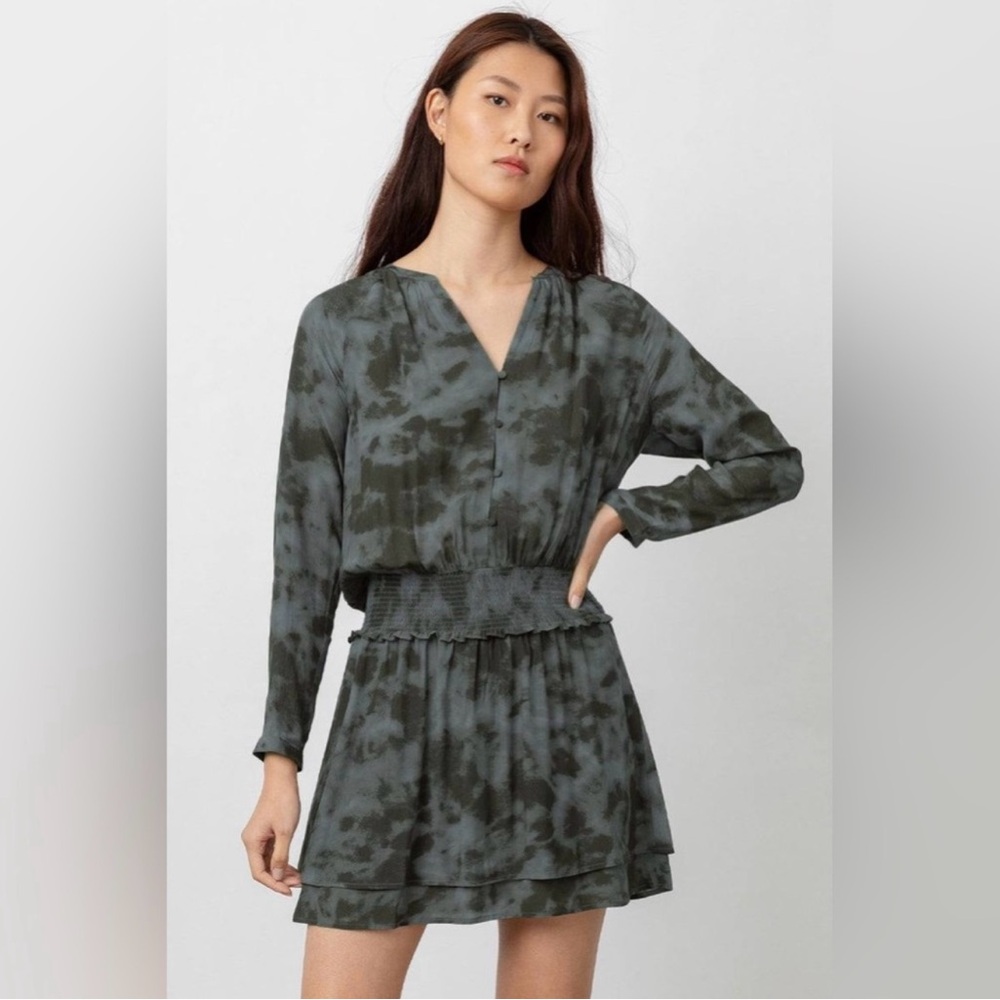 Mini Dress in Black and Grey Tie Dye Size M (Rails)